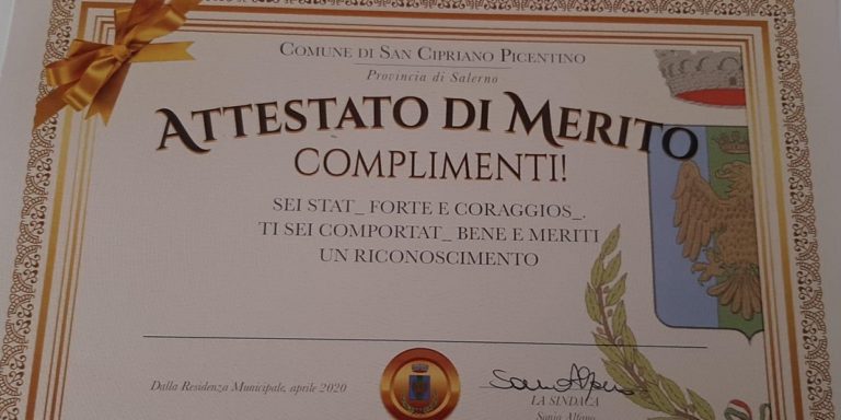 Attestato di merito, premiati i bimbi di San Cipriano Picentino