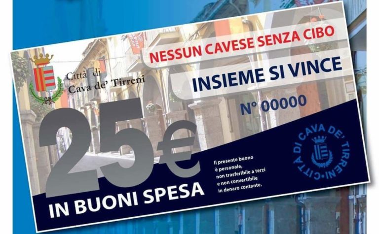 Cava de’ Tirreni: ritiro buoni pasto presso gli uffici dei Servizi Sociali