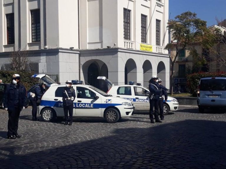 Covid-19, Cava de’ Tirreni, controlli della Polizia Municipale