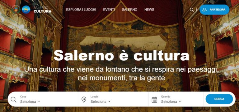 Salerno, online il portale dedicato alla Cultura