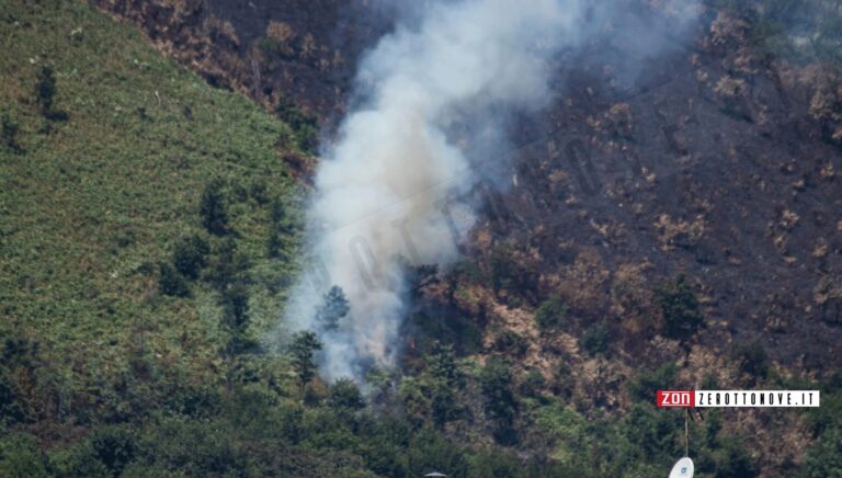 Baronissi, principio d’incendio sulla montagna in zona Cariti