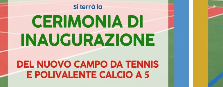 Pellezzano, il 31 Luglio l’inaugurazione di un impianto sportivo polivalente