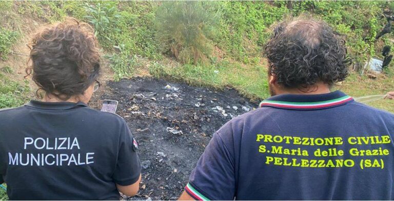 Pellezzano: incendio in località Casignano