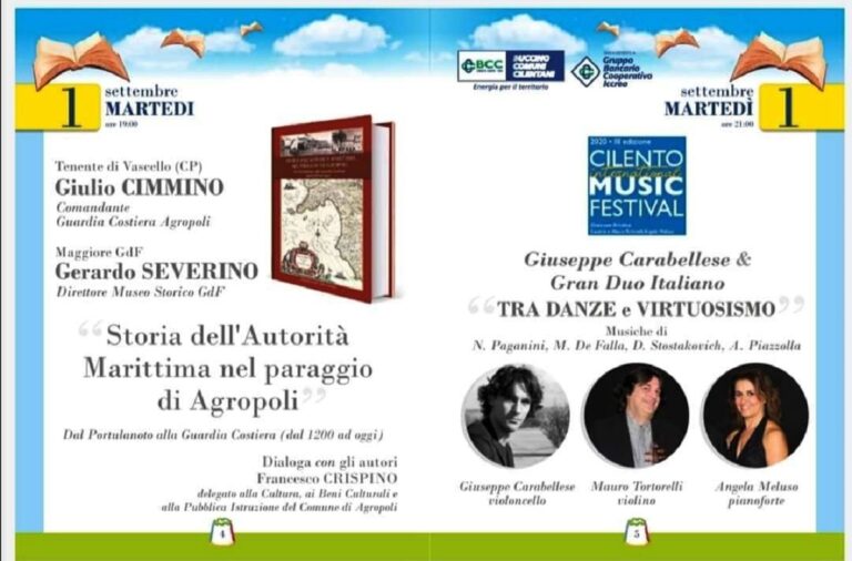 Agropoli, al via la XIII edizione del Settembre Culturale