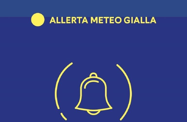 Regione Campania, allerta gialla dalle ore 13:00 di oggi 31 agosto 2020