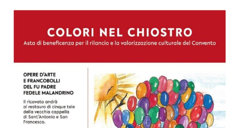 A Cava de’ Tirreni l’asta di beneficenza “Colori nel chiostro”