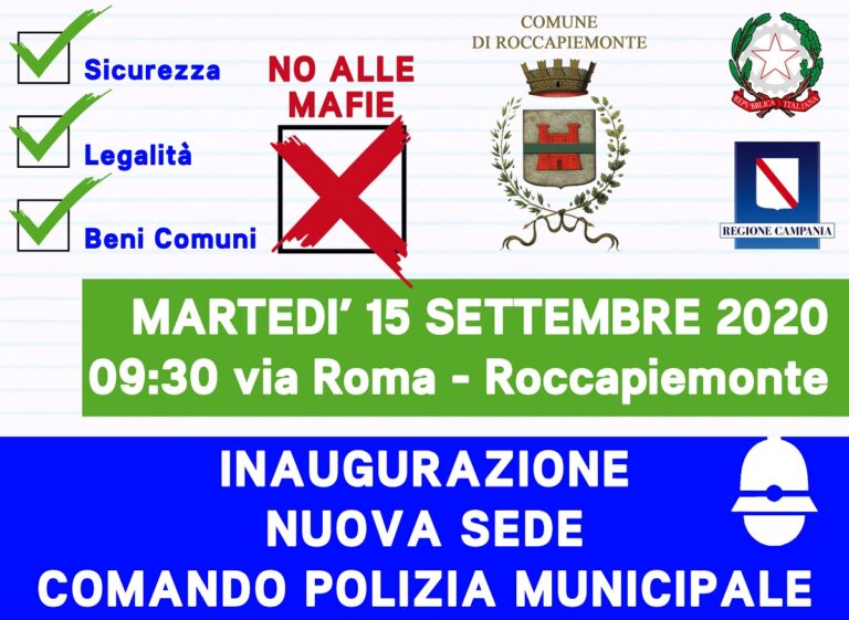 Roccapiemonte, bene confiscato alla Camorra diventa sede della Polizia Municipale