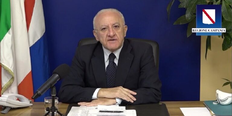 De Luca, nuove prosposte al Governo per il nuovo Dpcm