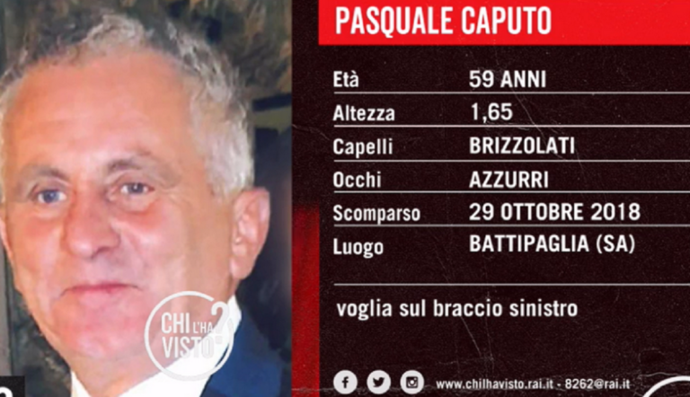 Battipaglia, la famiglia di Pasquale Caputo si rivolge a “Chi l’ha Visto?”