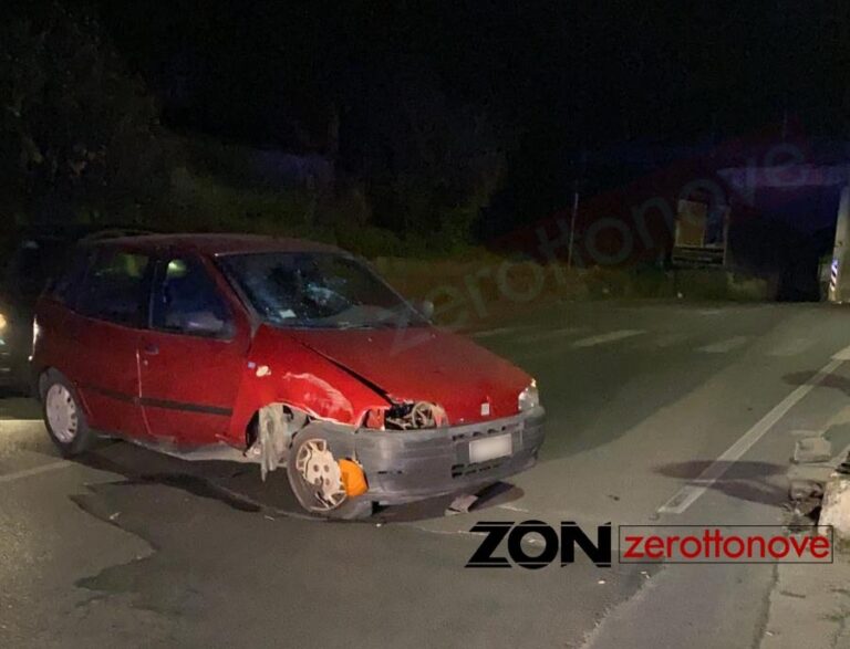 Cava de’ Tirreni, sbanda con l’auto e sbatte: ferito un uomo