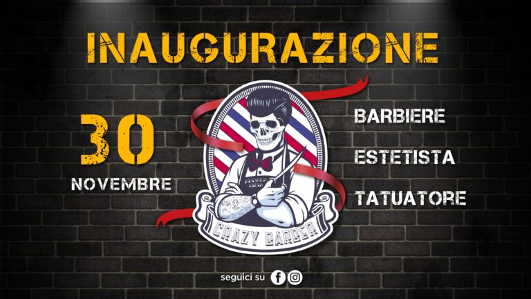 Crazy Barber, il giorno del taglio (del nastro) è arrivato!