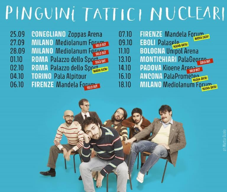 Eboli, i Pinguini Tattici Nucleari il 9 ottobre 2021 al Palasele