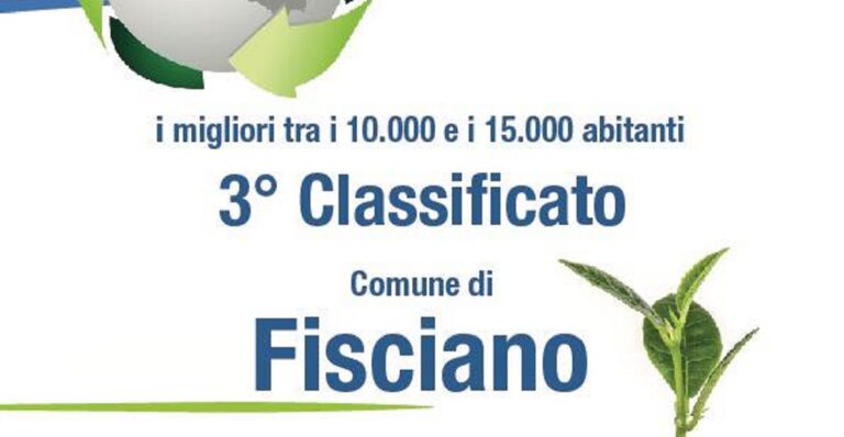 Fisciano al III posto tra i migliori comuni ricicloni tra 10mila e 15mila abitanti