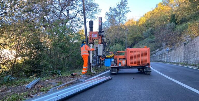 Guardrail e barriere di protezione sulle arterie provinciali di Pellezzano