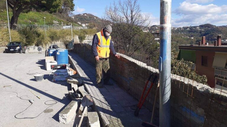 Salerno, avviati lavori di ripristino in via Belvedere