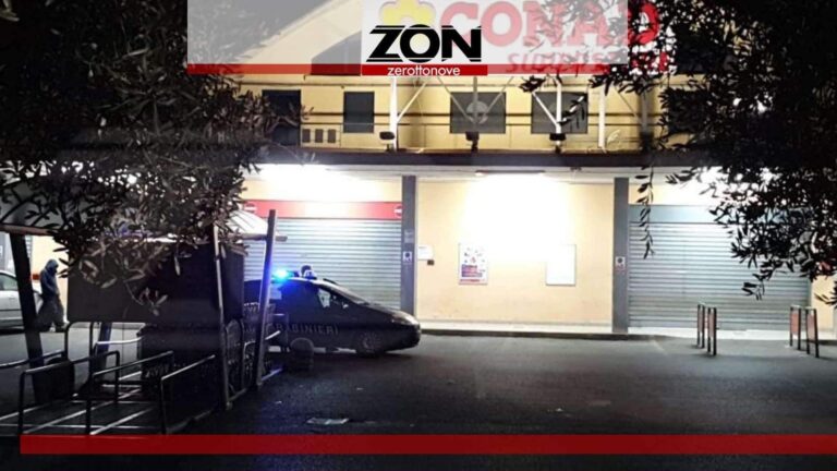 Pontecagnano: rapina a mano armata al Conad in Via Lucania