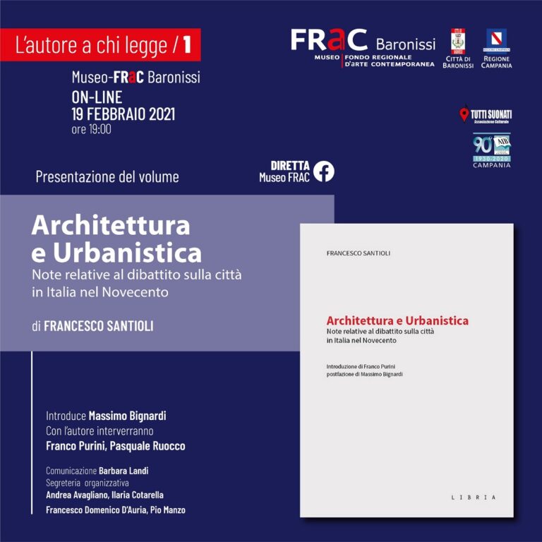 Museo FRaC Baronissi, I appuntamento con la presentazione del volume di Santioli