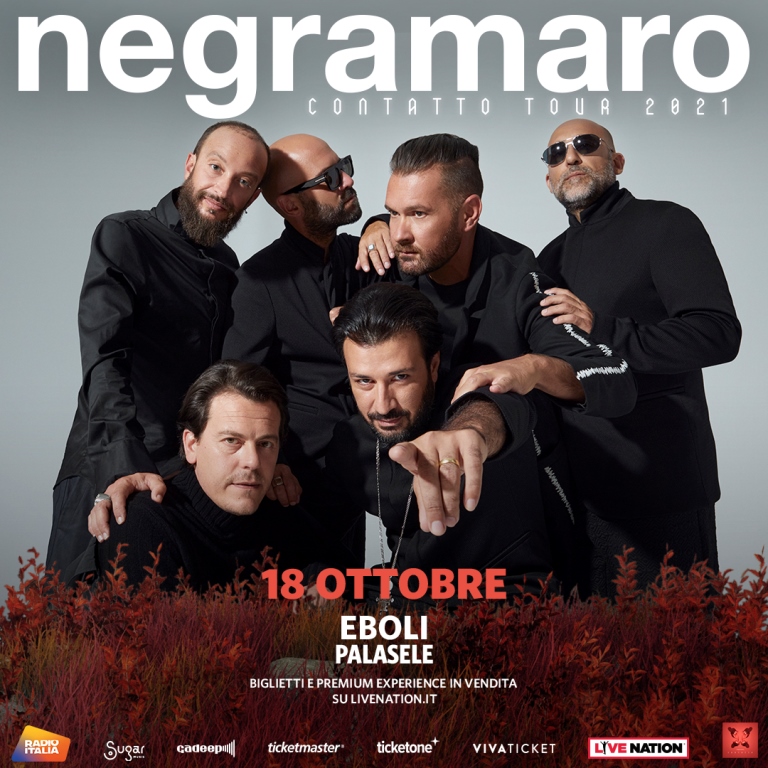 Negramaro,il 18 Ottobre il “Contatto Tour” approda ad Eboli