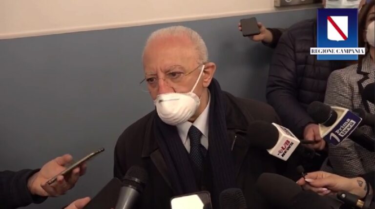 De Luca su caso AstraZeneca: “Cittadini giustamente preoccupati”