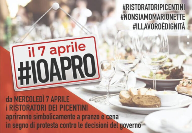 Comuni Picentini, la protesta dei ristoratori: “dal 7 aprile riapriremo a pranzo e a cena“