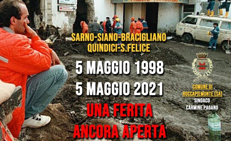 Sarno, 23 anni fa la tragica alluvione: oggi si ricordano le 137 vittime