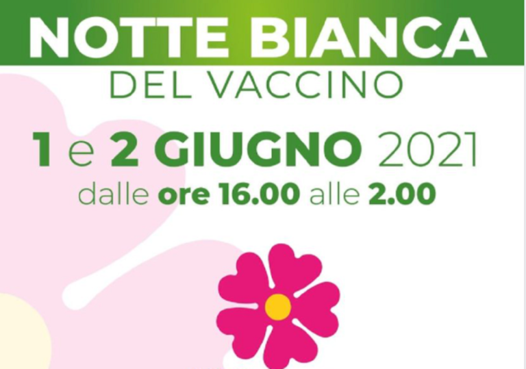 Bellizzi: arriva “la notte bianca del vaccino” l’1 e 2 giugno