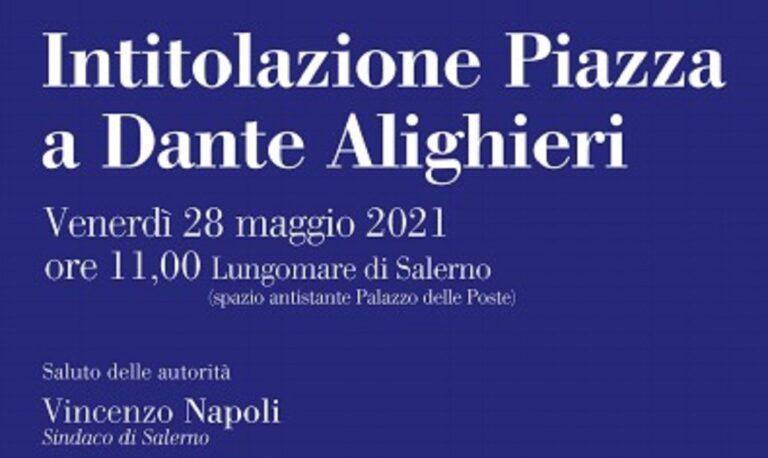 Salerno, venerdì 28 maggio l’inaugurazione di Piazza Dante