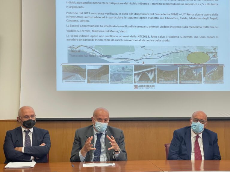 A3 Napoli-Salerno: presentato il nuovo servizio di pesatura dei mezzi pesanti