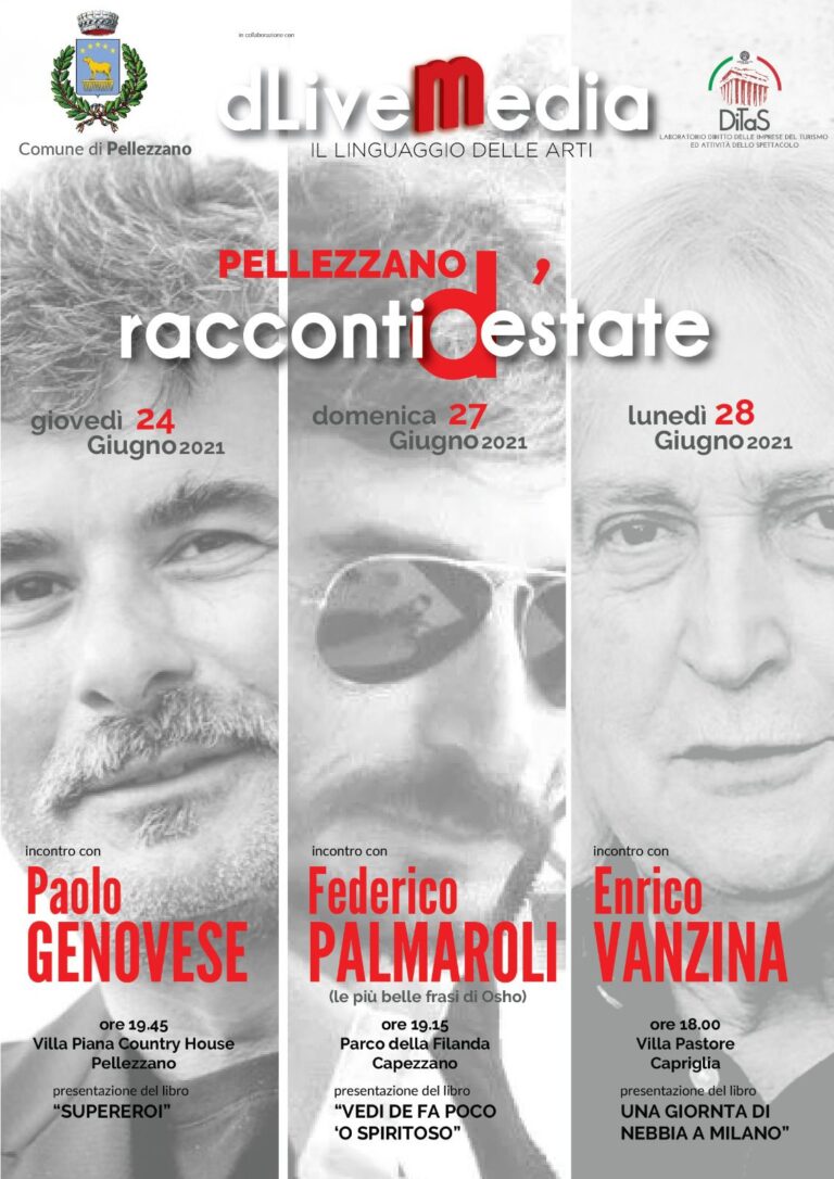 Pellezzano ospita “Racconti d’estate” con tre narratori d’eccezione