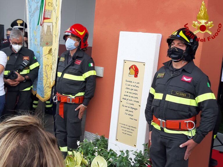 Sala Consilina, distaccamento dei Vigili del Fuoco intitolato a Luigi Morello