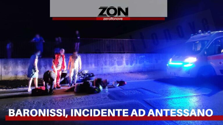 Baronissi, incidente ad Antessano. Due ragazzi finiscono in ospedale