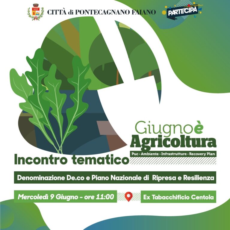 Pontecagnano, entra nel vivo l’iniziativa “Giugno è agricoltura”