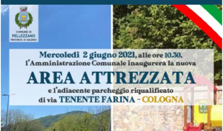 Pellezzano, inaugurata la nuova area verde in via Farina