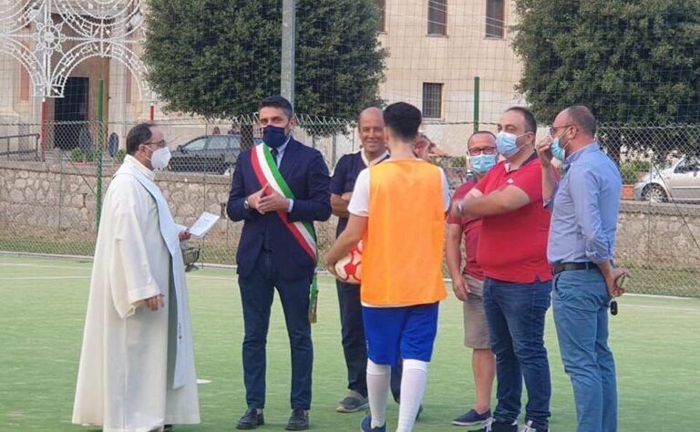 Mercato San Severino, inaugurato stamattina il campo di calcio a 5