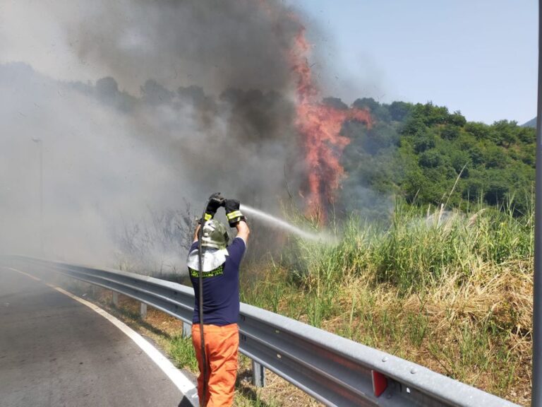 Rogo a Pellezzano: Vigili del Fuoco e volontari SMA Campania evitano il peggio