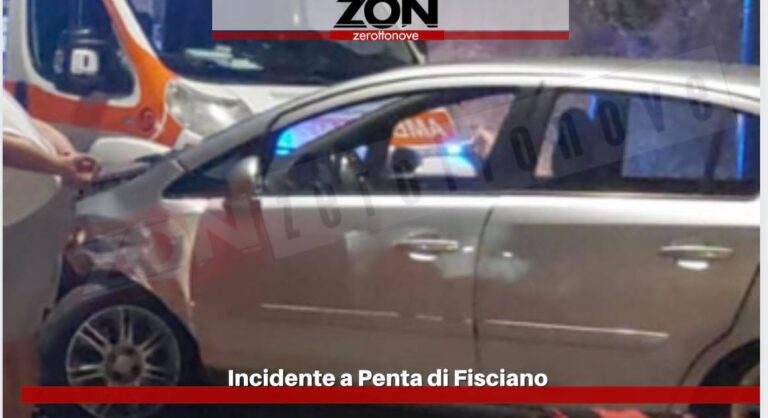 Fisciano, incidente nella frazione Penta: 3 persone coinvolte e ferite