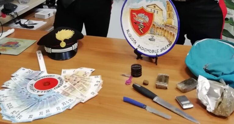 Salerno: chiamati per una lite, Carabinieri scoprono stupefacenti
