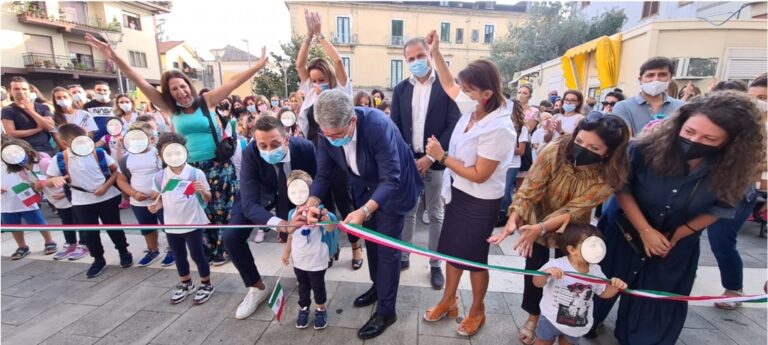 Cava de’ Tirreni, Passiano in festa per la riapertura della scuola