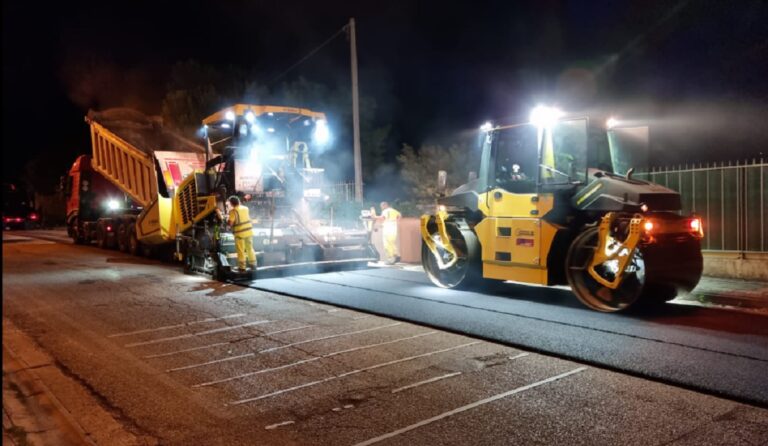 San Pietro al Tanagro, lavori di pavimentazione sulla SR426