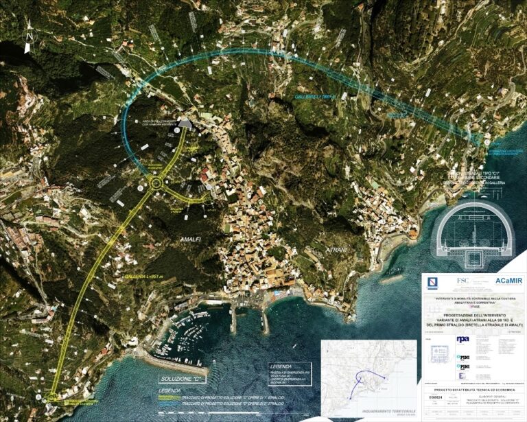 Variante di Amalfi- Atrani alle SS163, convocata la Conferenza dei Servizi sul progetto preliminare