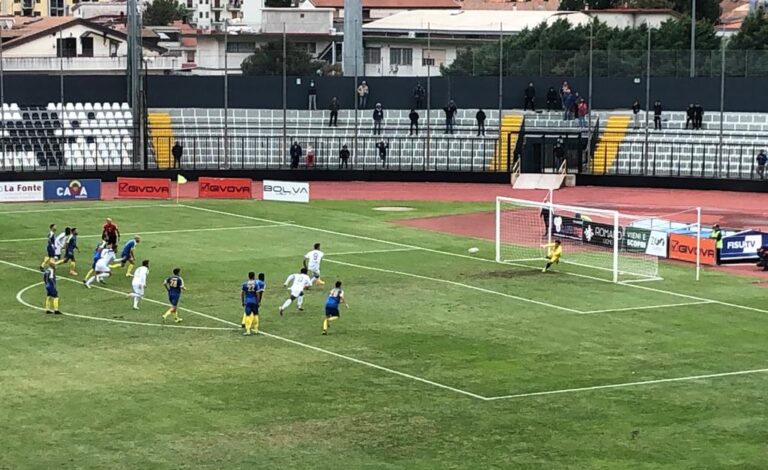 Cavese-Giarre 1-1, aquilotti beffati al 91′ da Marchetti