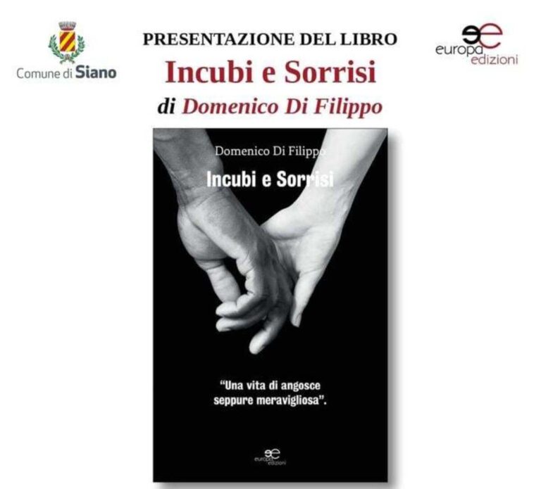 “Incubi e Sorrisi”, il romanzo ispirato al sisma dell’80 presentato al Comune di Siano