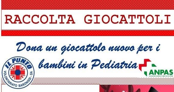 Baronissi, al via la raccolta giocattoli per i bimbi del reparto pediatrico