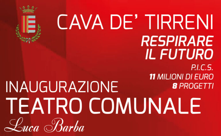 Cava, domenica l’inaugurazione del Teatro “Luca Barba”