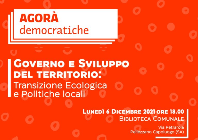 Agorà democratica a Pellezzano, il 6 dicembre l’incontro