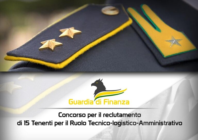 Concorso Guardia di Finanza, disposti 15 posti: i dettagli