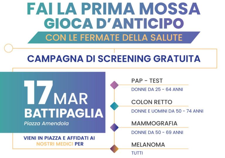 A Battipaglia una campagna screening gratuiti