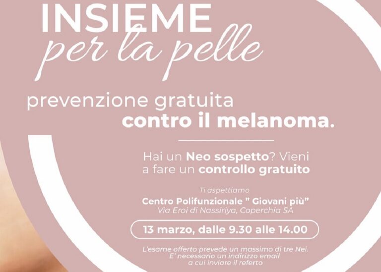 Pellezzano, domenica prima tappa del tour per la prevenzione al melanoma