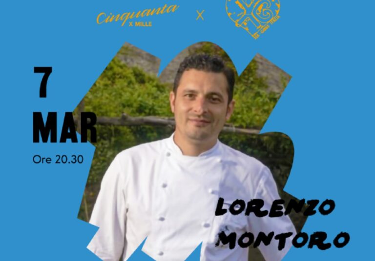 Pagani, lo chef stellato Lorenzo Montoro a “Cinquanta x Mille”