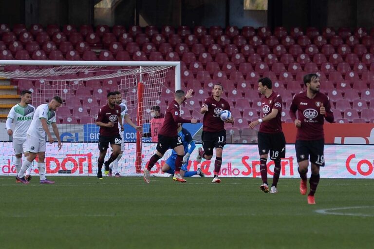 Salernitana-Sassuolo 2-2: speranze salvezza al lumicino